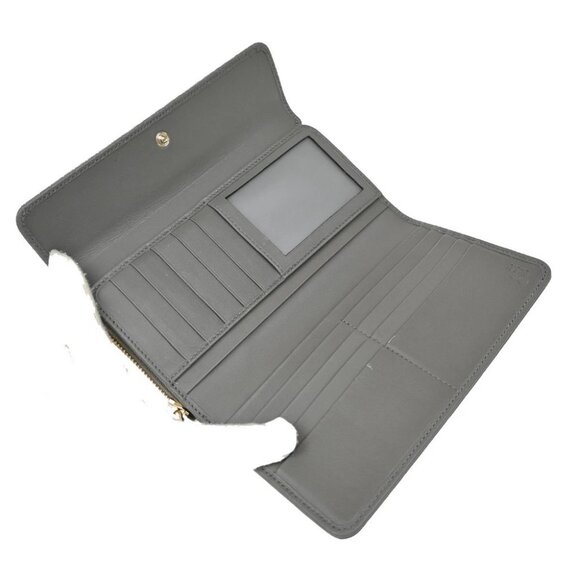 GUCCI Micro Guccissima GG Pattern Long Zipper Wallet Leather Gray Gold 69EF697 - Picture 11 of 12